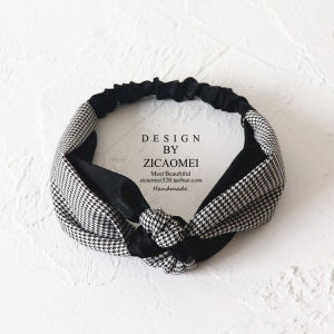 South Korea Fabric Headdress Houndstooth Design Hair Band Womens Headband Hair Clip Influencer Picks Hairband Adult Headband New