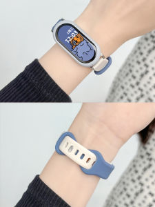 Uhada Silicone Butterfly Buckle Bracelet for Xiaomi Band 8 9 Breathable Personalized Smartwatch Band for Men Women Boys Girls