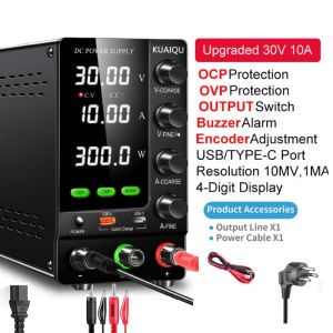 🔥PH Local Stock🔥KUAIQU Digital DC Power Supply Adjustable 30V 5A 30V 10A 60V 5A การป้องกันการชาร์จ ป้องกันไฟฟ้าช็อต Lab Bench dc power supply with OCP OVP USB‑C Fast Charger Upgraded Battery Charging Protection