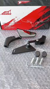 AGRAS SPION CIRCUIT MINI KACA PUTIH ALMINI CNC UNIVERSAL MOTOR BLACK EDITION