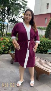 Handuk Kimono Dewasa JUMBO 65-77kg Polos / Jubah Mandi / Handuk Baju / Kimono handuk Dewasa Jumbo