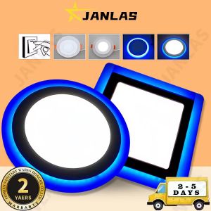 2026 Modern Design Tri Color Pin light LED Recessed Ceiling Light RGB Pinight Multicolor Square Round Downlight JANLAS