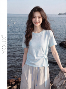 YOUXIANG | Áo Thun Sơ Mi Dễ Dàng Tự Do Tay Ngắn
