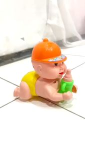 ( BISA COD ) PROMO ADA LAMPU Mainan Anak Bayi Merangkak Baby Crawling Tarik Jalan Tanpa Baterai / Mainan Anak Bayi Tarik / Mainan Anak Laki Laki / Mainan Anak Perempuan / Crawling Dancing Baby SNI Murah