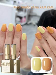 Bộ Gel Sơn Móng Tay XEIJAYI 15ML 2 Màu (Vàng & Cam Xám) Bán Vĩnh Cửu Sử Dụng Tia UV/LED Dành Cho Làm Móng Tại Nhà