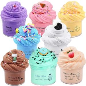 100ml tự làm đầy màu sắc slim mịn squish đồ chơi đất sét mềm fluffy keo chống căng thẳng charms bùn cho không dính slimes làm bộ thơm đất sét fidget đồ chơi cung cấp plasticine sô cô la mô hình đồ chơi chống căng thẳng charms bùn