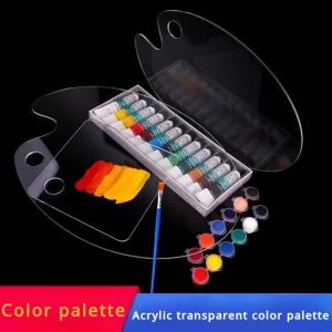 อะคริลิคใส Palette โรงเรียนนักเรียนภาพวาดสีน้ำมัน Palette ภาพวาดสีน้ำ Gouache ภาพวาด Graffiti เครื่องมือ Art Supplies