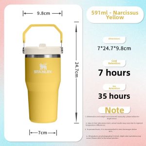 STANLEY | Thermal Insulated Leak-Proof Stainless Steel Cup Foldable Straw