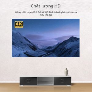 Màn Hình Chiếu Độ Phân Giải Cao 4K Chống Ánh Sáng Màn Hình Di Động Đơn Giản Treo Tường Cho Phòng Khách Phòng Ngủ 30-133 Inch