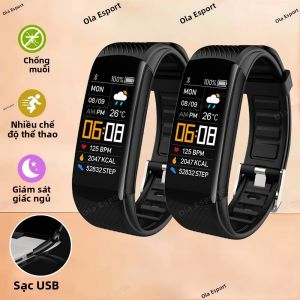 Đồng Hồ Thông Minh Bluetooth Thiết Bị Theo Dõi Thể Dục Đếm Bước Chân Vòng Đeo Tay Thể Thao Dành Cho Nam Nữ Với Chức Năng Theo Dõi Nhịp Tim Huyết Áp Giấc Ngủ
