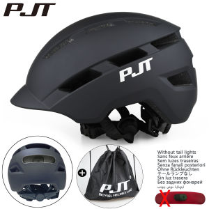 PJT Cycling Helmet In-Mold Road USB Rechargeable Tail Light/Helmets Bag For Your Choice Bicycle Helmet Safe Hat MTB Bike Helmet