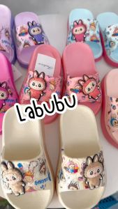 รองเท้าเด็ก รองเท้าแตะเด็ก หมี Smile VS ลาบูบู้ พื้น EVA ทูโทน ส้นสูง 2.5 cm (SK105)