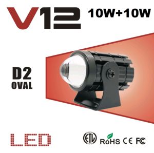 Lampu Tembak Sorot Laser Gun LED D2 Oval Mobil Motor Sorot Lasergun 20Watt 2 Warna Putih Kuning Mini 20W 20 Watt