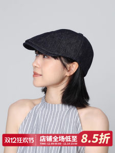 New Denim Beret Hat Retro Advancing Cap Women Spring Summer Newsboy Hat Small Audience Large Head Circumference Blue Painter Hat