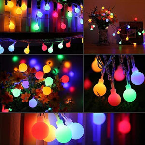 5M 40LED Light String Fairy Bubble Ball Light เทศกาล Garland EU Plug ในร่มคริสต์มาสงานแต่งงานตกแต่งสวนกลางแจ้ง