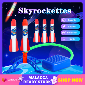 Kid Air Rocket Foot Pump Launcher Small Rocket Toys Flying Flash Launch Rocket Outdoor Jump Sport Games Toy For Children