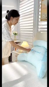 Ice Beans Triangle Cushion Bedside Cartoon Sofa Pillow Back Soft Large Backrest Bedroom Tatami Bay Window Bed Chair Waist Pillow