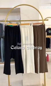 Celana Kulot Cutbray Wanita Model Simple Korean Style Celana Knit Premium