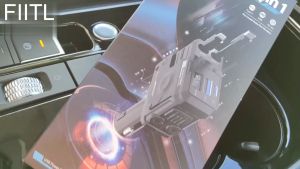 FIITL 4-in-1 Retractable Car Charger with USB-C Fast Charging for iPhone Android & All Devices