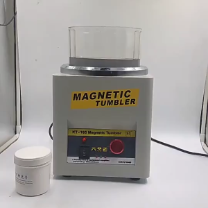 KT185‑90 Magnetic Polishing Tumbler Machine Metal Grinder for Stainless Steel Cleaning and Deburring Jewelry Finishing Tool