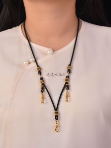 Original Design Gold Tiger Eye Stone Threeway Sided Necklace Highend Tangka Buddha Pendant Fashion Jewelry Accessory