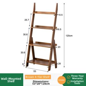 Zhuting | Modern Simple Creative Wall Leaning Ladder Bookshelf