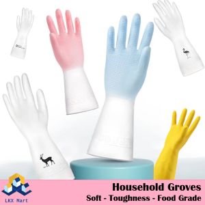 PVC Dish Washing Gloves / Reusable Household Cleaning Gloves / Non Slip Nitrile PVC Gloves