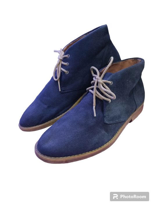 Sepatu Boots Suede H&M | Sepatu Classic Navy