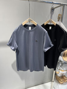 Recommended! Simple Fashionable Mens Half Sleeve T-Shirt Trendy Clean Version Loose Fit Short Sleeve Top for All Seasons