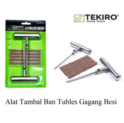 Tekiro Alat Tambal Ban Tubeless 1 Set berbagai Varian gagang Besi / Gagang Plastik Termurah