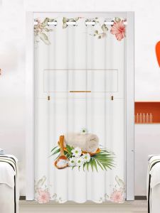 Commercial Grade Dustproof Privacy Door Curtain for Beauty Salon And Health Center No Drilling Required Partition Curtain