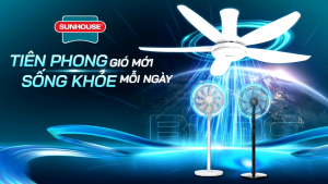 Quạt Trần 6 Cánh Có Đèn Sunhouse Apex APF7696 - Bảo Hành Động Cơ BLDC Lỗi 1 Đổi 1 Trong 5 Năm