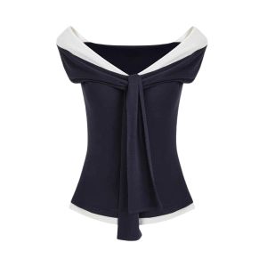 YUEZHONGWEI | French Style One Shoulder Short Sleeve T-Shirt Women Summer Unique Beautiful Waist Cinched Slimming Design Sensation Exposure Shoulder Top