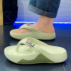 Mens Summer Outdoor Sandals Casual Anti-slip Wear-resistant Beach Flip Flops Soft Bottom Thong Slippers Thick Bottom EVA