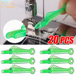 20Pcs Mini Needle Threader DIY Tool Home Hand Sewing Machine Device Thread Needle Cross Plastic Stitch Sewing Accessories