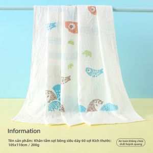 Grace | Khăn Tắm Em Bé Cotton Siêu Mềm Thấm Hút Tốt