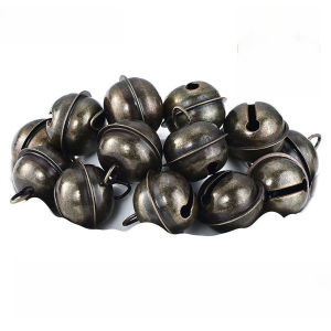 Vintage Bronze Iron Bell 22mm Loud Sound Pet Collar Bell for Dog Cat Livestock Handmade Craft Decoration with Hanging Loop