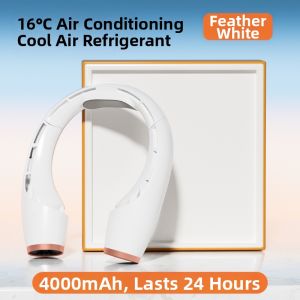 Portable Neck Hanging Fan 2023 New Model Cooling Mini Fan Leafless Neck Air Conditioner USB Powered Pure Color for Everyone