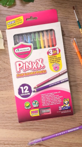 Master Art ดินสอสี 12 สี รุ่น Pinxx ระบายนํ้าได้ สีเสริมพัฒนาการเด็กวัย 3 ขวบขึ้นไป