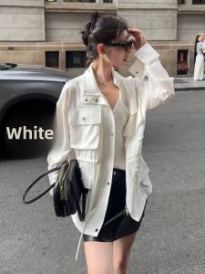 YUFUQING | Loose Fit Korean Style Womens Long Sleeve White Collar Jacket Autumn New Arrival Casual Comfortable Breathable Fashion Top