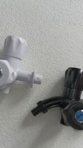 [ VIENA ] Kran Cabang Keran Air Double Keran Shower PVC Soligen S10 Bulat Putih Dan Hitam