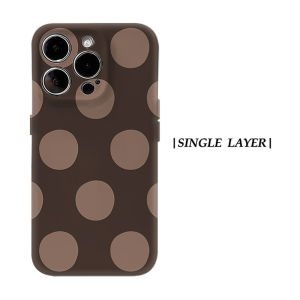 Brown Background with Dots For Magnetic Phone Case for IPhone 17 16 15 14 13 Pro Max Plus Single Double-layer tough Case