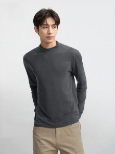 Semir | Comfortable Pure Color Heating Half-neck Shirt