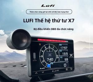 Màn Hình Hiển Thị Trên Kính Lái LUFI X7 OBD Thế Hệ Thứ 4 Đồng Hồ LCD Cho Ô Tô - Hiển Thị Nhiệt Độ Nước Nhiệt Độ Khí Thải Tốc Độ Turbo