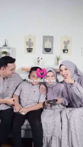 MUTIF Gamis FEBRIANA Koko FEBRY PASTEL LILAC Dress Sarimbit Keluarga Muslim Katun Terbaru S-3XL