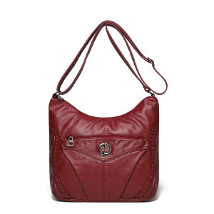 Retro Fashion Soft Leather Mom Bag Large Capacity Ladies Single Shoulder Bag Midlife Womens Bag Versatile Crossbody Bag