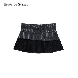Flip Hem Polka Dot Skirt