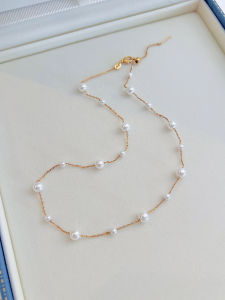 YISHU | Luxury Modern Freshwater Pearl Choker Gold