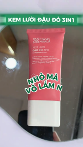 Kem Lười Đậu Đỏ Cỏ Cây Hoa Lá 25gram - Chống Nắng Nâng Tone Che Khuyết Điểm Dưỡng Ẩm Da
