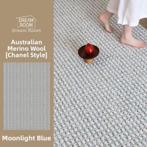 Customizable Size Fragrant and Creamy Style Wool Blend Carpet